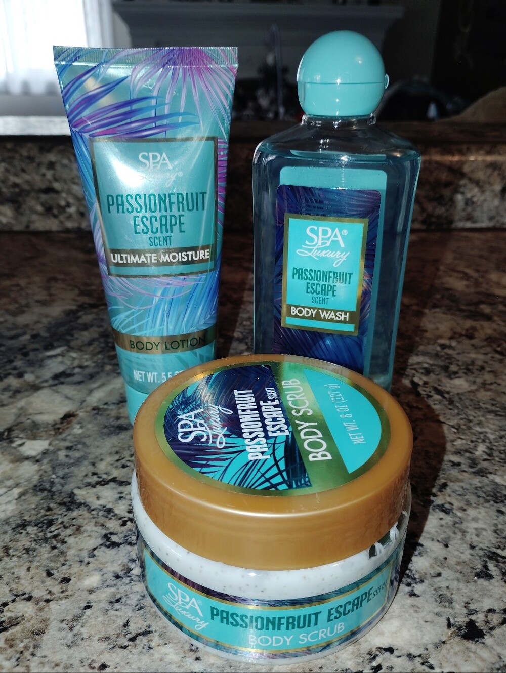 Passionfruit Escape Body Care Set -Lotion Body Wash Body Scrub New